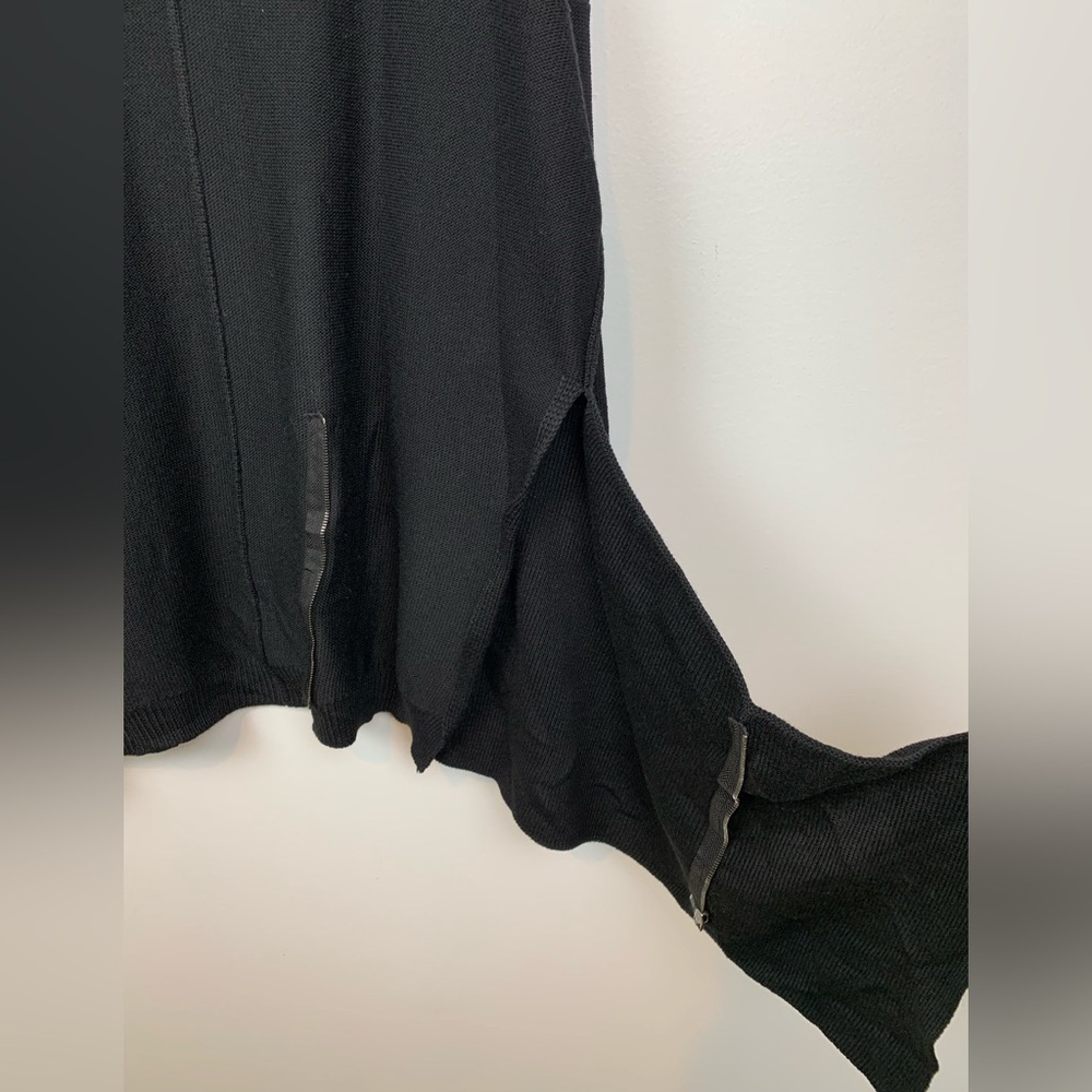Crea Concept Sweater Asymmetrical Black Size 40 Wool Blend Turtleneck Oversized - Picture 4 of 15
